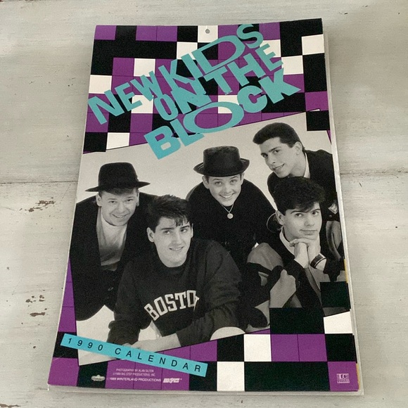 1990 New Kids on the Block Wall Calendar Collectible - Picture 1 of 11